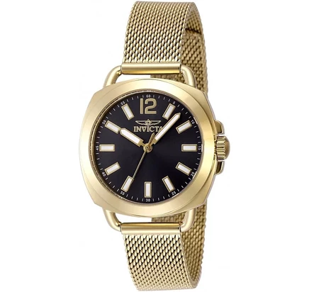 Женские часы Invicta 48916 Wildflower с кварцевым циферблатом PC21 с угольным циферблатом из золота