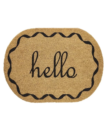 Коврик для входа VCNY Home Hello 46×76 см, черный