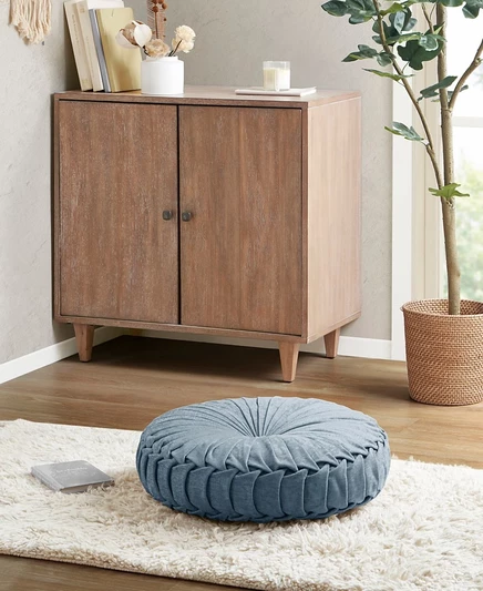 Подушка напольная Intelligent Design Loretta 22″×6″, голубая