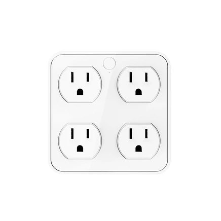 Умная настенная розетка eco4life 4 розетки и 4 USB, белая