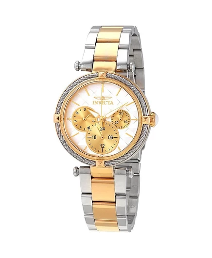 Женские кварцевые часы Invicta 28960 Bolt с 3 ручными циферблатами серебристого цвета