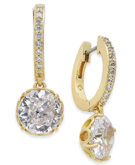Серьги Kate Spade New York хагги с кристаллами, бежевые