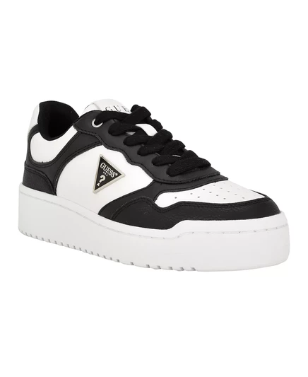  Женские кроссовки-лодочки на шнуровке на платформе Miram black/white