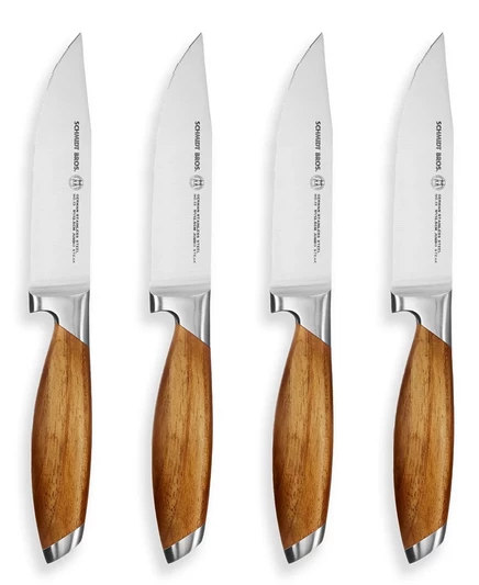 Набор ножей Schmidt Brothers Bonded Teak 4×5″, коричневый