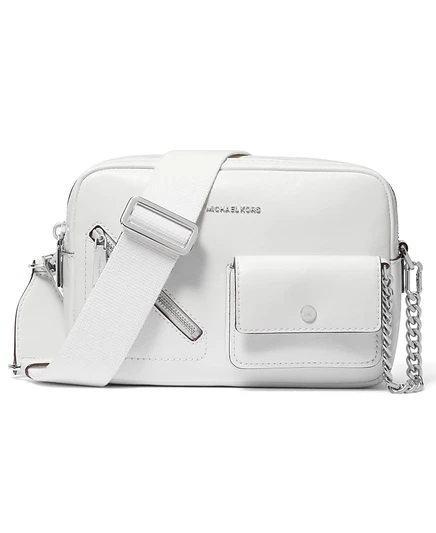 Женская мини-сумка через плечо Michael Kors Bryant с двойной молнией, белая
