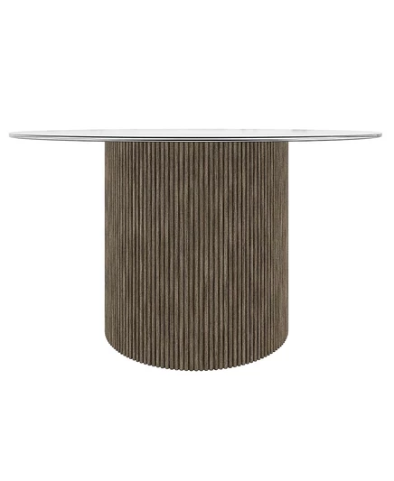 Круглый стеклянный стол Furniture Frandlyn 54″