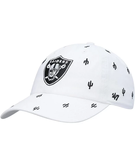 Женская кепка 47 Brand Las Vegas Raiders Confetti, белая