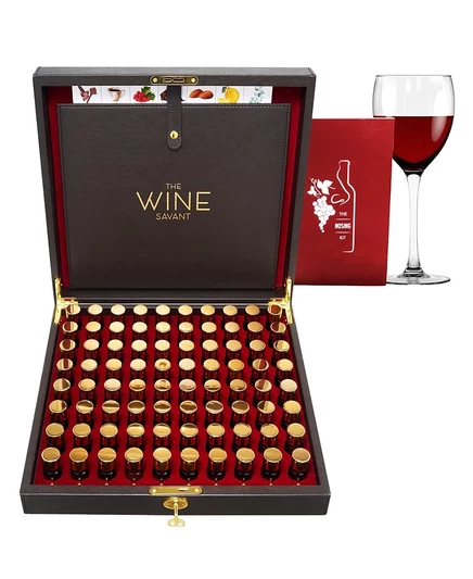 Набор для обучения распознаванию винных ароматов The Wine Savant, 80 ароматов, черный