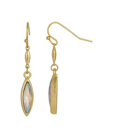 Женские серьги 2028 Gold-Tone Crystal Drop, белые