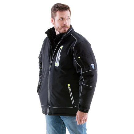 Мужская утепленная куртка из мягкой скорлупы RefrigiWear для экстремальных погодных условий black