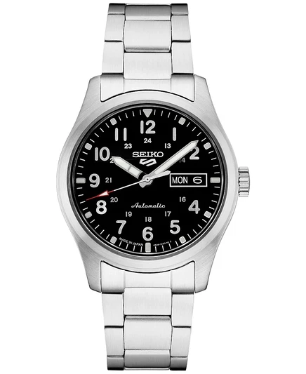 Мужские авт. часы Seiko 5 Sports 43 мм, сталь, черный