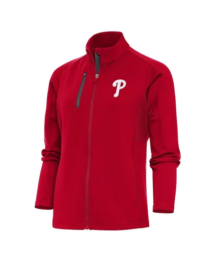 Женская красная куртка с логотипом Philadelphia Phillies Generation на молнии от Antigua red