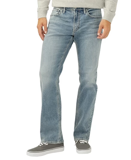Мужские джинсы Jace Slim-Fit Bootcut синего цвета от Silver Jeans Co.