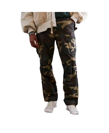Мужские хлопчатобумажные джоггеры Alpha Industries зеленого цвета
