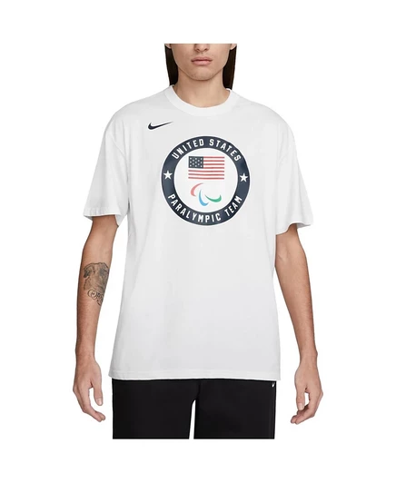 Белая команда Nike мужская США 2024 летний день Паралимпиады материалов основы футболка white