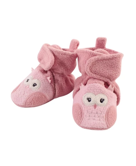 Пинетки для девочек Hudson Baby, флисовые, розовая сова