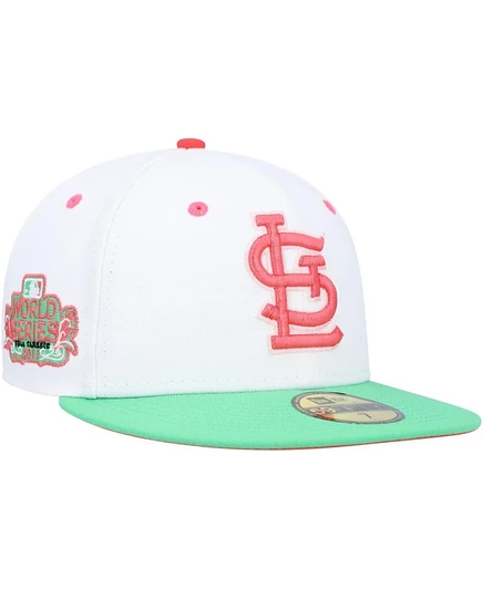 Мужская бейсболка New Era 59FIFTY Cardinals, бело-зеленая