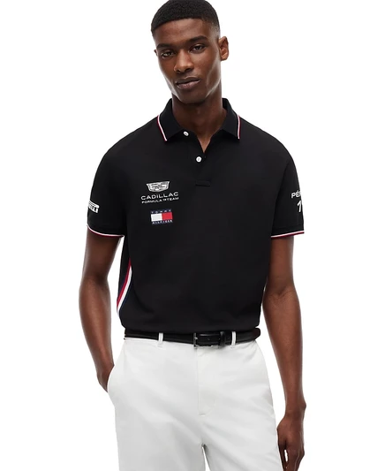Мужская футболка-поло Tommy Hilfiger x Cadillac F1® для водителей 11, черная