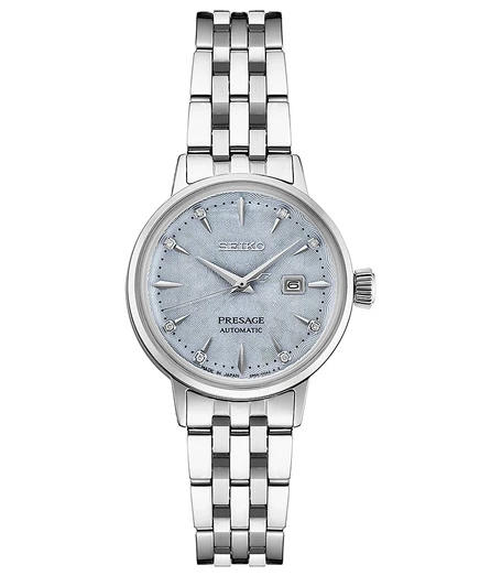 Женские часы Seiko Presage 30 мм с бриллиантами, голубые