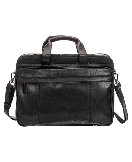 Мужской кожаный портфель Mancini Buffalo 15,6″, черный