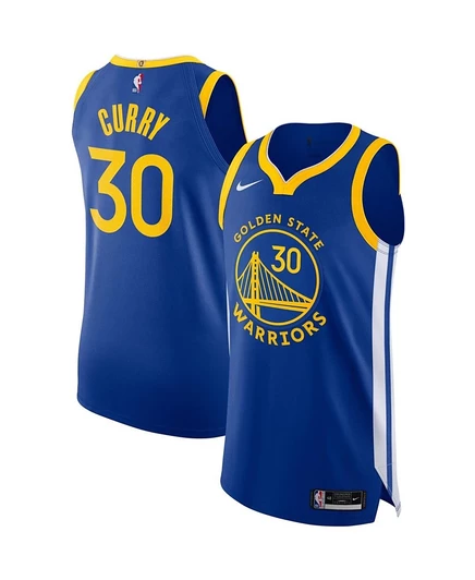 Мужская аутентичная майка Nike Stephen Curry Royal Golden State Warriors 2020/21 - Icon Edition blue