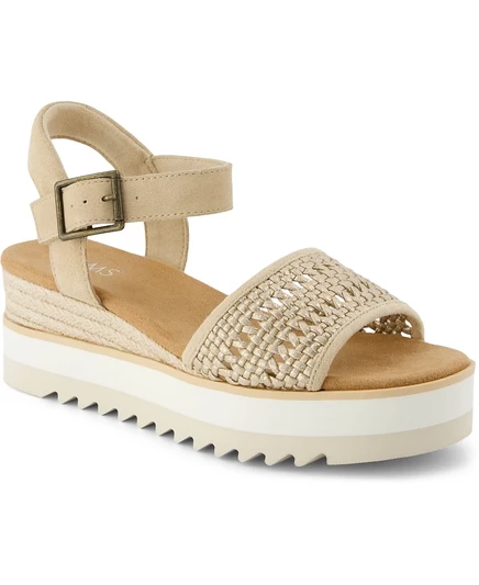 Женские босоножки TOMS Diana, танкетка, шампань