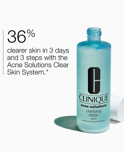 Осветляющий лосьон для лица Clinique Acne Solutions, 6,7 унции, без цвета