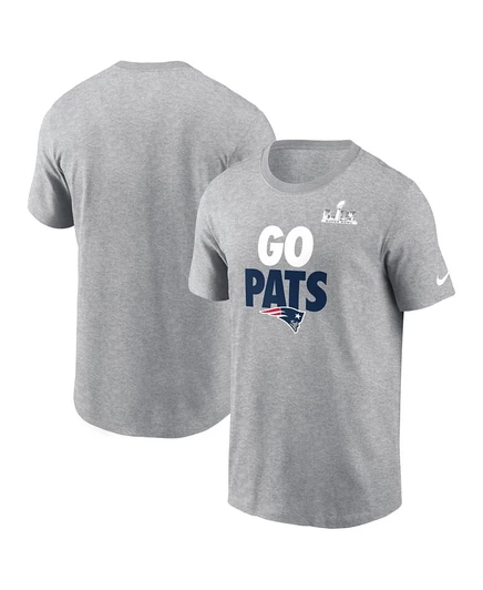 Мужская футболка Nike Patriots Super Bowl LX, серая