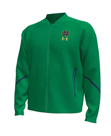 Мужская бомбер-куртка Under Armour Notre Dame Fighting Irish, зеленая