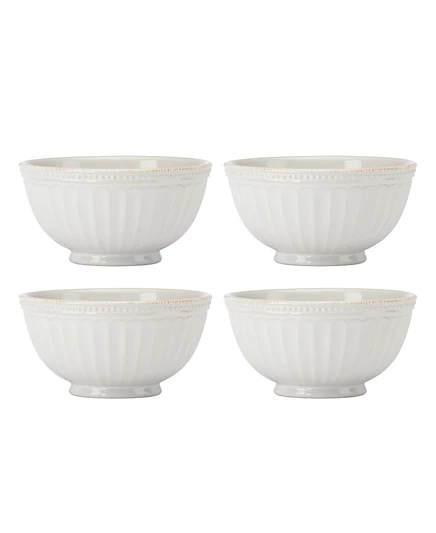 Набор мисок Lenox French Perle Groove, 4 шт., белые