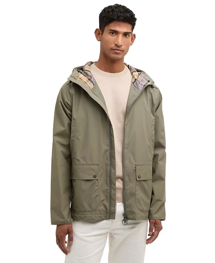 Мужская водонепроницаемая куртка с капюшоном Barbour Domus зеленого цвета