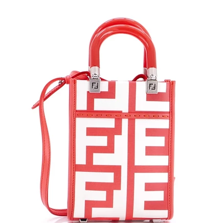 Женская сумка‑шоппер Fendi x Marc Jacobs Sunshine, красная