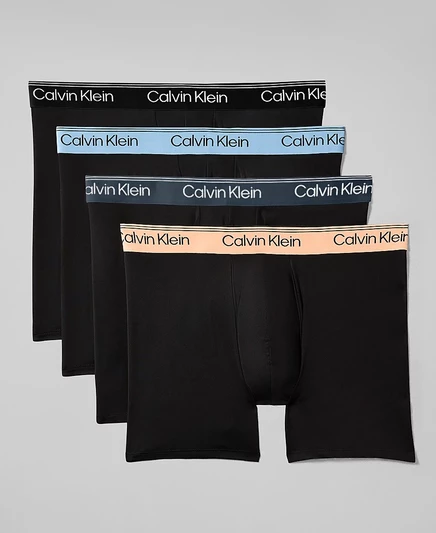 Мужские трусы-боксеры Calvin Klein из микрофибры, 4 шт., черные