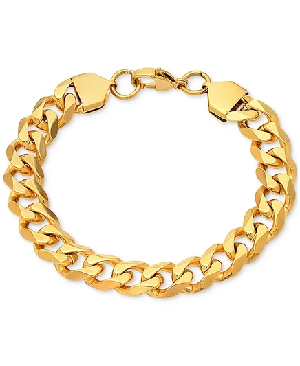 Мужской браслет Steeltime Cuban link, золотистый