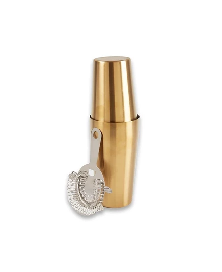 Шейкер для коктейлей Bey Berk Brushed Gold, золотистый