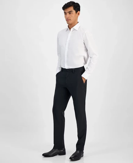 Мужские брюки из смесовой шерсти Hugo Boss black