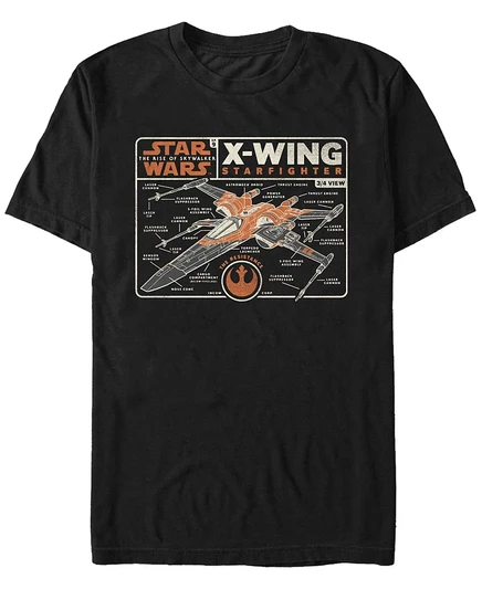 Мужская футболка Star Wars X-Wing, черная