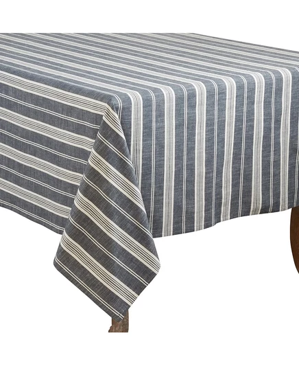 Скатерть Saro Lifestyle Striped, темно-синяя