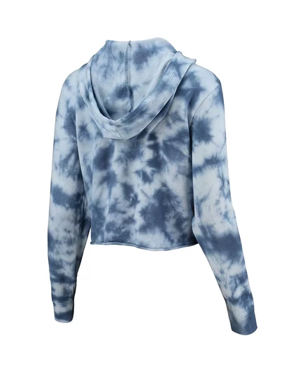 Альтернативная одежда - женский укороченный пуловер с капюшоном Royal THE PLAYERS Tie-Dye в полоску с капюшоном heather royal