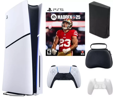  PS5 - Комплект тонких дисков Playstation 5 с аксессуарами и игрой Madden NFL 25 white