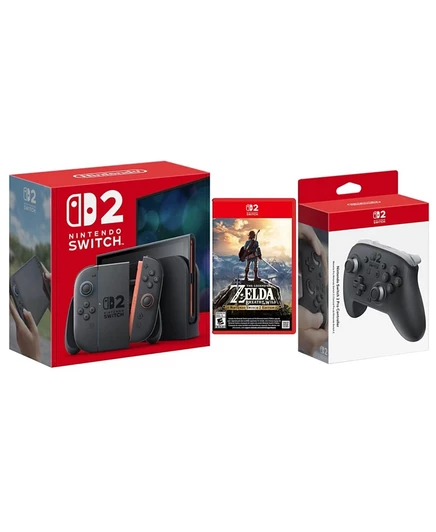 Консоль Nintendo Switch 2 комплект с Zelda и Pro контроллером, серый
