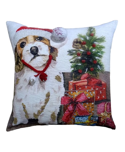 Декоративная подушка Vibhsa Holiday Dog 50×50 см, разноцветная
