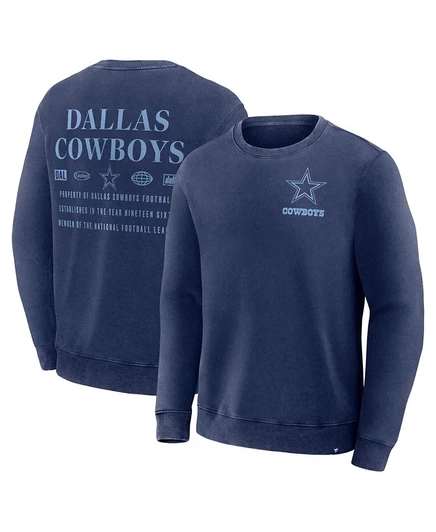 Мужской свитшот Fanatics Deep Route Dallas Cowboys, синий