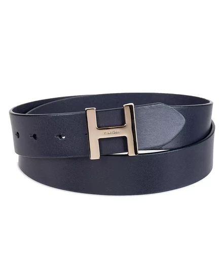 Женский ремень Tommy Hilfiger с пряжкой H, темно-синий