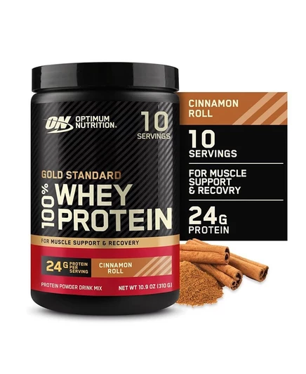 Optimum Nutrition Gold Standard 100% сухой сывороточный протеин, булочка с корицей, 10 порций без цвета