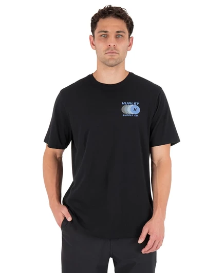 Мужская футболка Hurley Fast Circles прямого кроя, черная