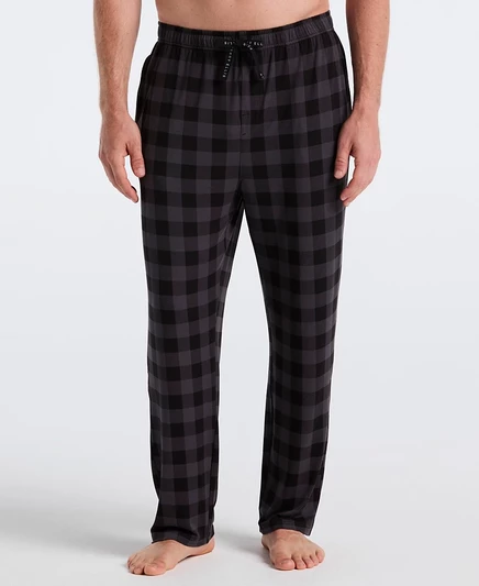 Мужские пижамные штаны Perry Ellis Portfolio в клетку, черные
