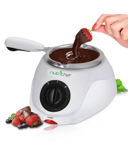Электрический набор для фондю NutriChef 250 г, белый
