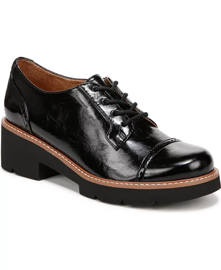  Оксфорды на шнурованной подошве  black faux leather