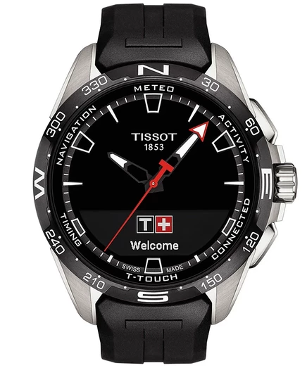 Мужские смарт-часы Tissot T-Touch Connect Solar 48мм черные